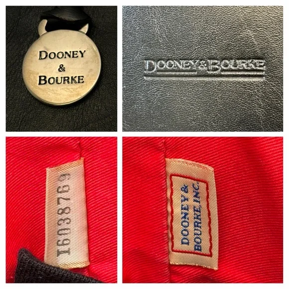 DOONEY & BOURKE Large Black Leather Computer Laptop Bag Shoulder Tote - Picture 3 of 17